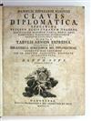 BARING, DANIEL EBERHARD; et al. Clavis diplomatica. 1754
